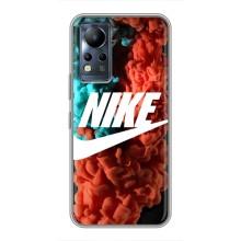 Чехол для Infinix Note 11 Pro - с принтом Найк (AlphaPrint) (Дымчатый найк)