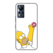 Чехол с Симпсонами для Infinix Note 11 Pro (VPrint) (Гомер с пончиком)