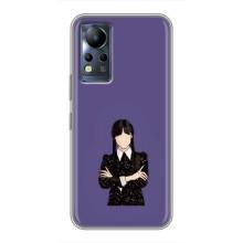 Чехлы Венсдей на Infinix Note 11 Pro Уэнсдей (AlphaPrint) (Уэнздей в черном)