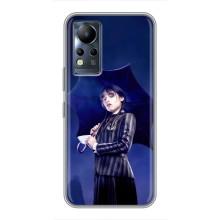 Чехлы Венсдей на Infinix Note 11 Pro Уэнсдей (AlphaPrint) (Уэнздей с зонтом)