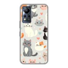 Чехол с рисунком кот на Infinix Note 11 Pro – Коллаж котов