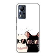 Чехол с рисунком кот на Infinix Note 11 Pro – Коты в очках