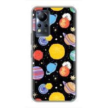 Космические Чехлы для Инфиникс Ноут 11 Про (VPrint) (Рисованные планеты)