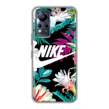 Силиконовый Чехол на Infinix Note 11 Pro с картинкой Nike (Цветочный Nike)