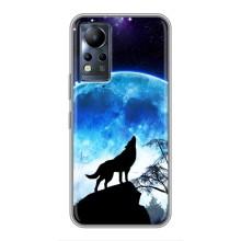 Защитные чехлы для Инфиникс Ноут 11 Про (AlphaPrint) (ХИТ продаж) ВОЛК (Волк на луну)