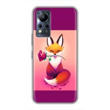 Чехлы с картинкой Лисички для Infinix Note 11 (VPrint) (Лисичка с розочкой)