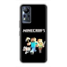 Чехол Майнкрафт на Infinix Note 11 (AlphaPrint) Minecraft (герои Minecraft)