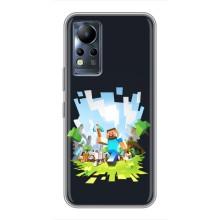 Чехол Майнкрафт на Infinix Note 11 (AlphaPrint) Minecraft (персонажи Minecraft)