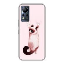 Чехол на Инфиникс Ноут 11 с Котами (VPrint) (Котик падает)