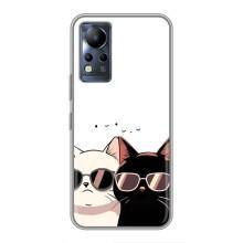 Чехол с рисунком кот на Infinix Note 11 – Коты в очках