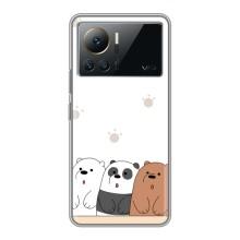 Чехлы с изображением разных животных для Infinix Note 12 2023 (Удивленные медвеженки)
