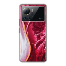 Чохол для Інфінікс Ноут 12 2023 - з принтом (Дизайнерські) (AlphaPrint) (Мрамор червоний)