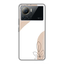 Силконовий чохол з принтом в квітах на Infinix Note 12 2023 – Нюдовий дизайн