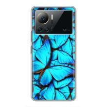 Силиконовый бампер с картинкой животных для Infinix Note 12 2023 (Крылья бабочек)