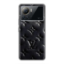 Текстурный Чехол Louis Vuitton для Инфиникс Ноут 12 (2023) (Черный ЛВ)