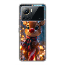 Яскравий чохол для Infinix Note 12 2023 з Зимові Оленята – Олень з шарфом