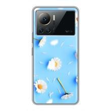 Чохол з Квітами для Infinix Note 12 Pro (4G) (ромашки на блакитному)