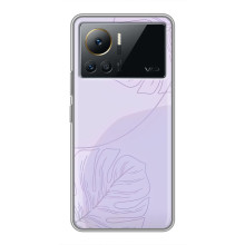Чохол квітковий дизайн для Infinix Note 12 Pro (4G) – Монстера фіолетова