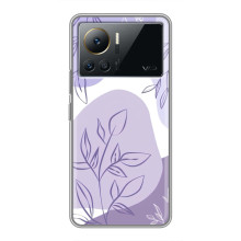 Силконовий чохол з принтом в квітах на Infinix Note 12 Pro (4G) – Фіолетовий дизайн