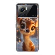 Яскравий чохол для Infinix Note 12 Pro (4G) з Зимові Оленята – Оленятко серед герлянд