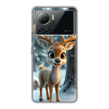 Яскравий чохол для Infinix Note 12 Pro (4G) з Зимові Оленята – Оленятко в лісі
