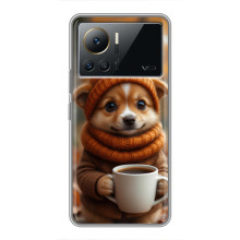 Печатный чехол «Зверята с кофе» для Infinix Note 12 Pro (4G) – Песик с кофе