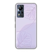Чехол цветочный дизайн для Infinix Note 12 – Монстера фиолетовая