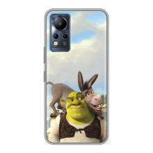 Чехол с мультфильмом Шрек на Infinix Note 12 – Шрек и осел