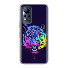 Силиконовый бампер с картинкой животных для Infinix Note 12 (Тигр-Арт)