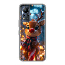 Яскравий чохол для Infinix Note 12 з Зимові Оленята – Олень з шарфом