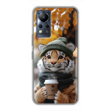 Печатный чехол «Зверята с кофе» для Infinix Note 12 – Тигр с кофе