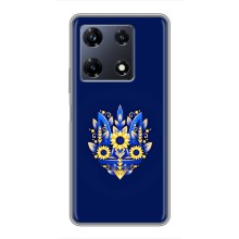 Чехлы для Infinix Note 30 Pro  Укр. Символика (AlphaPrint) (Цветочный Герб)