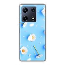 Чохол з Квітами для Infinix Note 30 Pro (ромашки на блакитному)