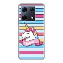 Чехол для Инфиникс Ноут 30 Про - (Единорожки - Новинки) (AlphaPrint) (Unicorn)