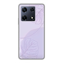 Чехол цветочный дизайн для Infinix Note 30 Pro – Монстера фиолетовая