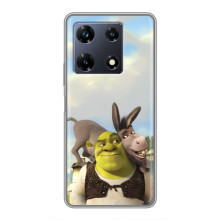 Чехол с мультфильмом Шрек на Infinix Note 30 Pro – Шрек и осел