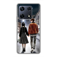 Чехол с дизайном Венздей 2 на Infinix Note 30 Pro – Уэнсдей и Тайлер