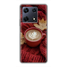 Чехол с уникальным дизайном «Осень с кофе» для Infinix Note 30 Pro – Кофе на пледе