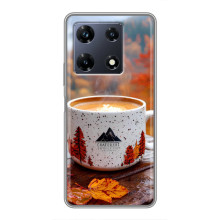 Чехол с уникальным дизайном «Осень с кофе» для Infinix Note 30 Pro – Кофе на природе