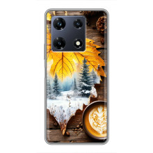 Чехол с уникальным дизайном «Осень с кофе» для Infinix Note 30 Pro – Осенне-зимнее кофе
