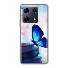 Силіконовий бампер з картинкою звірів для Infinix Note 30 Pro (Метелик синій)