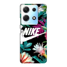 Силиконовый Чехол на Infinix Note 30 Pro с картинкой Nike (Цветочный Nike)