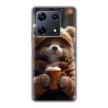 Друкований чохол 'Звірята з кавою' для Infinix Note 30 Pro – Мішка з кавою