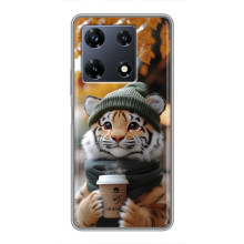 Друкований чохол 'Звірята з кавою' для Infinix Note 30 Pro – Тигр з кавою