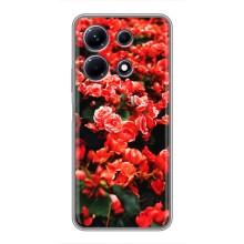 Чехлы с Цветами для Infinix Note 30 (VPrint) (Цветы красные)