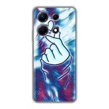 Чехол с принтом для Infinix Note 30 (AlphaPrint - Знак сердечка)