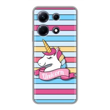 Чехол для Инфиникс Ноут 30 - (Единорожки - Новинки) (AlphaPrint) (Unicorn)