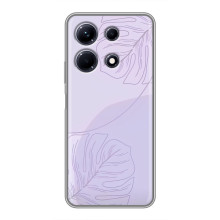 Чехол цветочный дизайн для Infinix Note 30 – Монстера фиолетовая