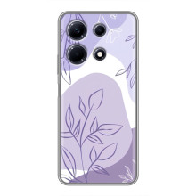 Силконовий чохол з принтом в квітах на Infinix Note 30 – Фіолетовий дизайн