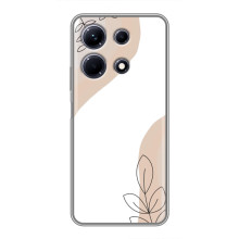 Силконовий чохол з принтом в квітах на Infinix Note 30 – Нюдовий дизайн